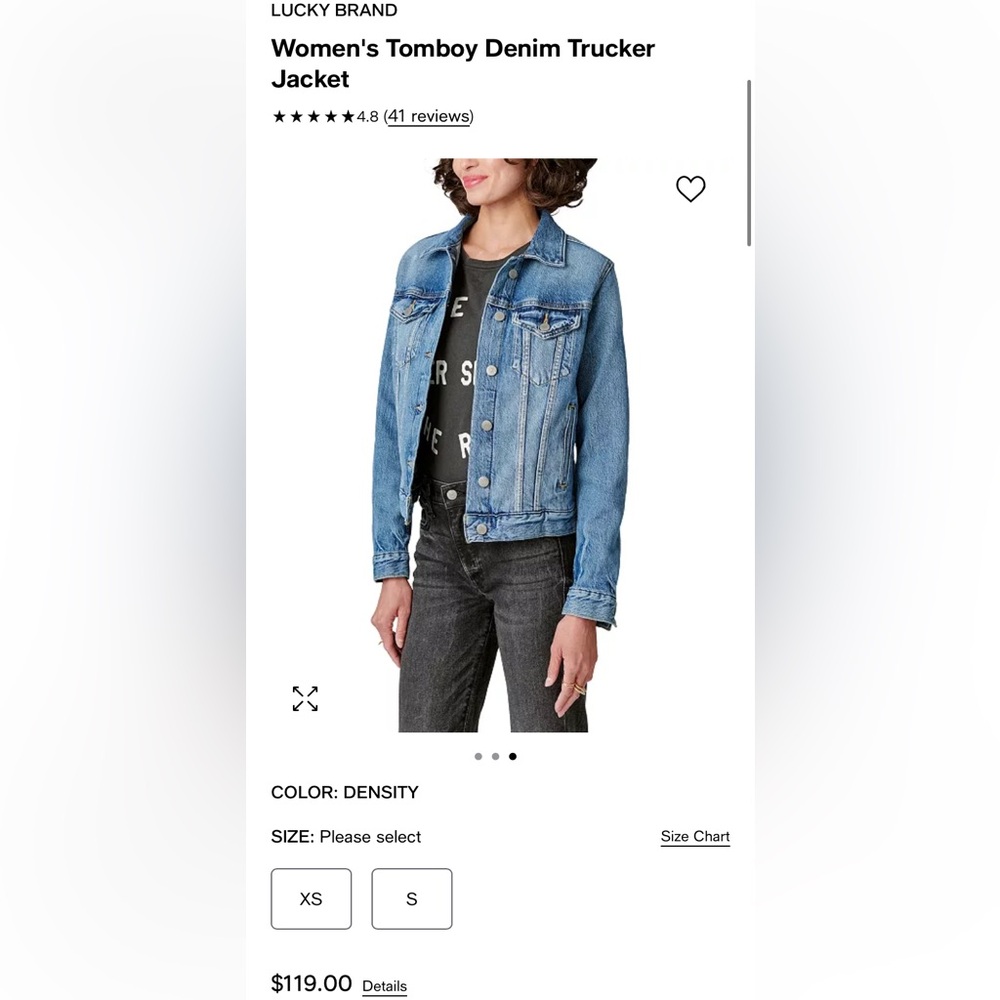 Lucky Brand Women's Tomboy Denim Trucker Jacket
